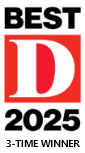 Best of D Magazine 2025 3-time winner badge