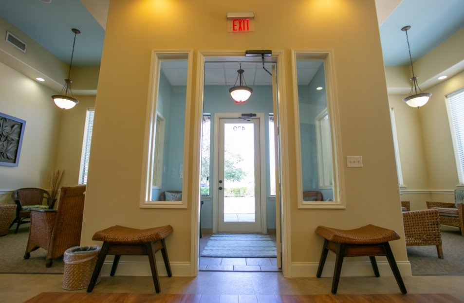 Inside view of the front door of Hanson Orthodontics of Allen